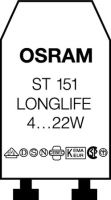 OSRAM Starters for series operation at 230 V AC ( ST 151, ST 172) 151 LONG