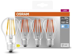 OSRAM LED BASE CLASSIC A Lampe klar (ex 100W) 11W / 4000K Kaltwei E27 3er