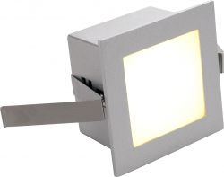 SLV FRAME BASIC, recessed fitting, LED, 3000K, square, silver-grey, incl. 