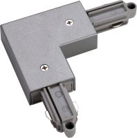 SLV CORNER CONNECTOR for 1-phase high-voltage surface-mounted track, silve