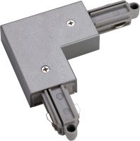 SLV CONECTOR ANGULAR, para carril de montaje monofsico, gris plata, condu