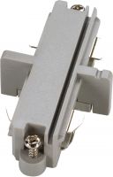 SLV LONG CONNECTOR for 1-phase high-voltage surface-mounted track, silver-
