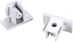 SLV END CAPS for 1-phase high-voltage surface-mounted track, white, 2 piec