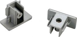 SLV END CAPS for 1-phase high-voltage surface-mounted track, silver-grey, 