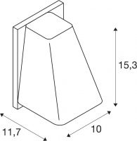 SLV WALLYX GU10 Wandleuchte, dark anthrazit