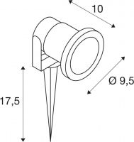 SLV NAUTILUS SPIKE, GU10, mit 1,5m Kabel und Stecker