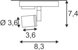 SLV PURI Lampenkopf, weiss, GU10, max. 50W, inkl. 1P.-Adapter