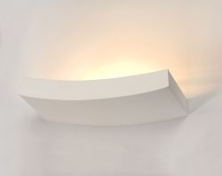 SLV Wandleuchte, GL 102 CURVE, weisser Gips, R7s 78mm, max. 100W