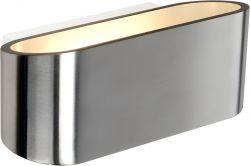 SLV OSSA 180 wall light, QT-DE12, oval, up/down, brushed aluminium, L/W/H 