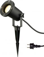 SLV NAUTILUS SPIKE, outdoor spike luminaire, QPAR51, IP65, black, max. 11W