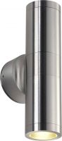 SLV ASTINA, outdoor wall light, TCR50-SE, IP44, round, up/down, brushed al