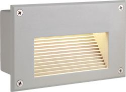 SLV BRICK LED Downunder Wandleuchte, silbergrau, warmweisse LED