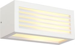 SLV BOX-L, outdoor wall light, TC-(D,H,T,Q)SE, IP44, square, white, max. 1