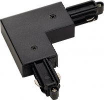 SLV CORNER CONNECTOR for 1-phase high-voltage surface-mounted track, black