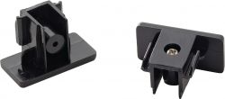 SLV END CAPS for 1-phase high-voltage surface-mounted track, black, 2 piec