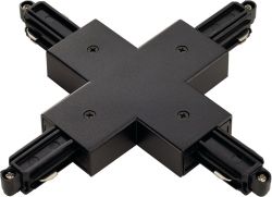 SLV X-CONNECTOR, for 1-phase high-voltage surface-mounted track, black