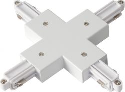 SLV CONECTOR EN X, para carril de montaje monofsico, blanco