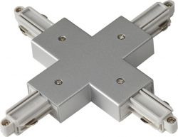 SLV X-CONNECTOR, for 1-phase high-voltage surface-mounted track, silver-gr