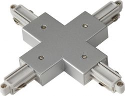 SLV CONECTOR EN X, para carril de montaje monofsico, gris plata