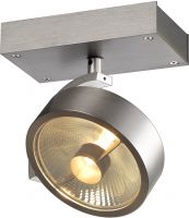 SLV KALU, wall and ceiling light, single-headed, QPAR111, round, brushed a