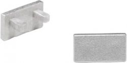 SLV END CAPS, for GLENOS linear profile 1107, silver, 2 pieces