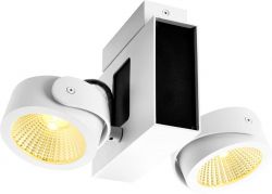 SLV TEC KALU CW, LED Indoor Wand- und Deckenaufbauleuchte, 2x wei/schwarz