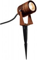 SLV LED SPIKE, LED outdoor ground spike luminaire, rust coloured, IP55, 30