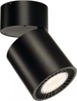 SLV SUPROS MOVE CL, Indoor LED Deckenaufbauleuchte, rund, schwarz, 3000K, 