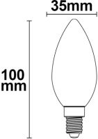 ISOLED E14 Vintage Line LED Kerze 4W ultrawarmwei, dimmbar