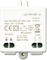 ISOLED LED transformer 12V/DC, 0-10W, SELV