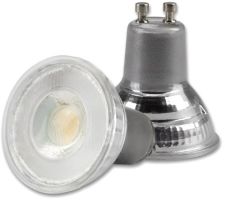 Foco LED ISOLED GU10 5W, 45, prismtico, blanco clido, regulable