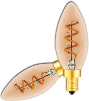 ISOLED E14 Vintage Line LED Candlebulb, Amber, 4W 2200K