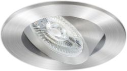 ISOLED LED luminaria empotrada Slim68 MiniAMP aluminio cepillado, redondo,
