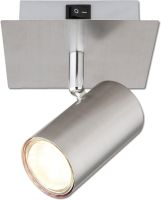 ISOLED Wall light nickel matt, with switch, 1xGU10 socket, excl. illuminan