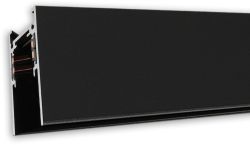 ISOLED Track48 Aufbauschiene, schwarz, 200cm, 4-polig, inkl. Endkappen und