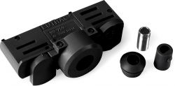 Eutrac 3-phase track adapter, black incl. mounting accessory