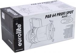 EUROLITE PAR-64 Spot Long with Cable bk