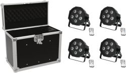 EUROLITE Set 4x LED SLS-603 + Case EC-SL4M Gre M