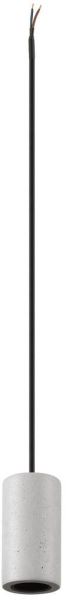 SLV FITU PD, E27, stone, Pendelleuchte, Pendellänge 500 cm, offenes Kabelende, 1 x max. 15 W, grau