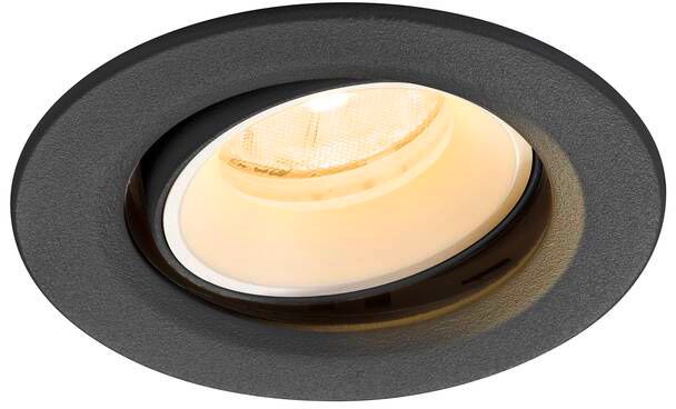 SLV NUMINOS® MOVE XS, Deckeneinbauleuchte, 4000 K, 20°, IP20, rund, schwarz / weiß