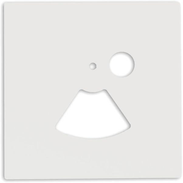 ISOLED Cover Aluminium eckig weiß, für Wandeinbauleuchte Sys-Wall68 mit PIR Sensor