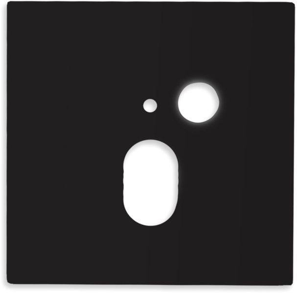 ISOLED Cover Aluminium eckig schwarz, für Wandeinbauleuchte Sys-Wall68 mit PIR Sensor