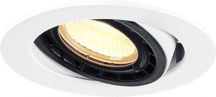SLV SUPROS 78 Einbauleuchte, LED, 3000K, rund, weiß,  60° Linse, 9W