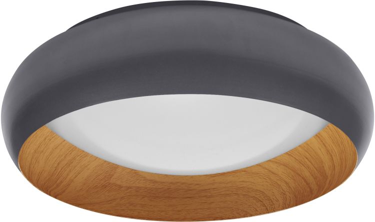 LEDVANCE Orbis Livia 300 mm 16 W 830 Click DIM Grau und Holzdekor