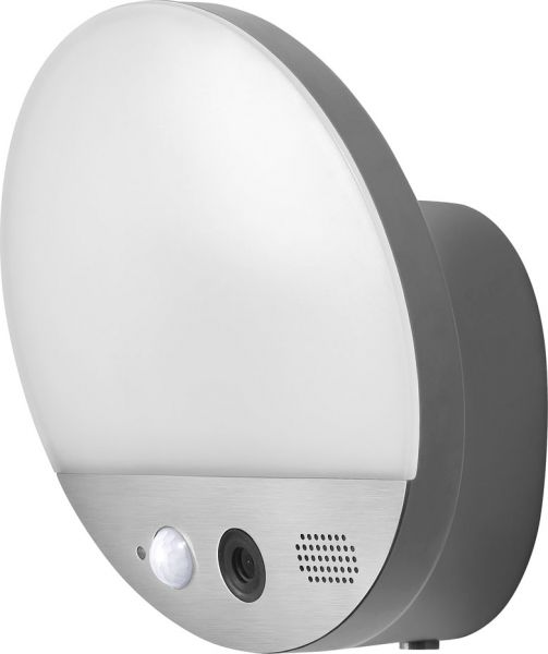 LEDVANCE Wifi SMART+ ROUND CAMERA LED Gartenleuchte mit Kamera Sensor Fernsprech. 15W / 3000K