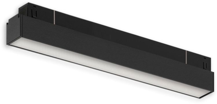 ISOLED Track48 Linearleuchte 30cm schwarz, 10W, 120°, 48V, 3000K, CRI90, prismatisch, Line+, DALI