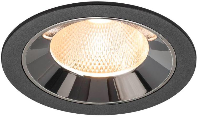 SLV NUMINOS® L, Deckeneinbauleuchte schwarz/chrom 2700 K 20°