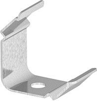 SLV MONTAGECLIP, f. GRAZIA 10 Aufbauprofil gerillt, 45°, sichtbar, 3x