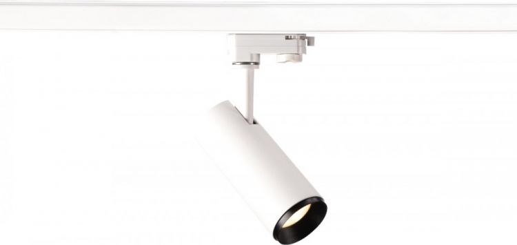 SLV NUMINOS, spot pour rail 3 allumages, intérieur, 24°, blanc/noir, LED, 10,42W, 3000K