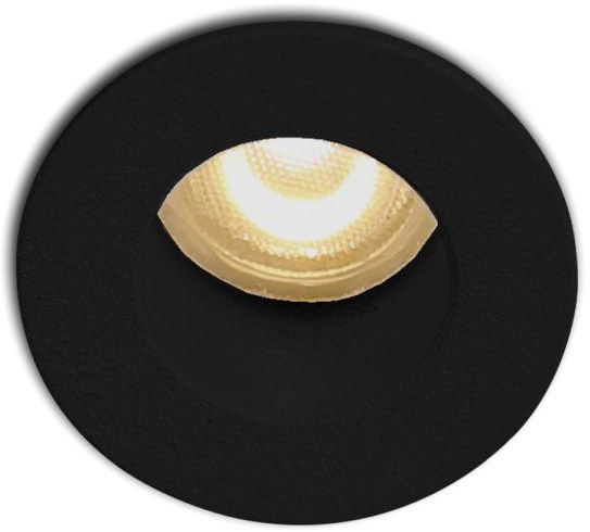ISOLED LED Einbauleuchte MiniAMP schwarz, 1W, 24V DC, warmweiß, rückversetzt, dimmbar